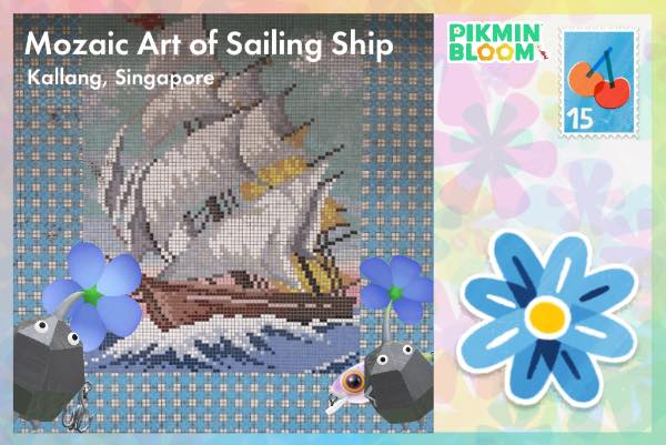 Mozaic Art of Sailing Ship